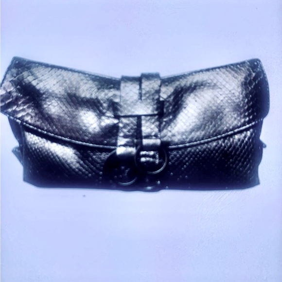 Salvatore Ferragamo Python Snakeskin Clutch